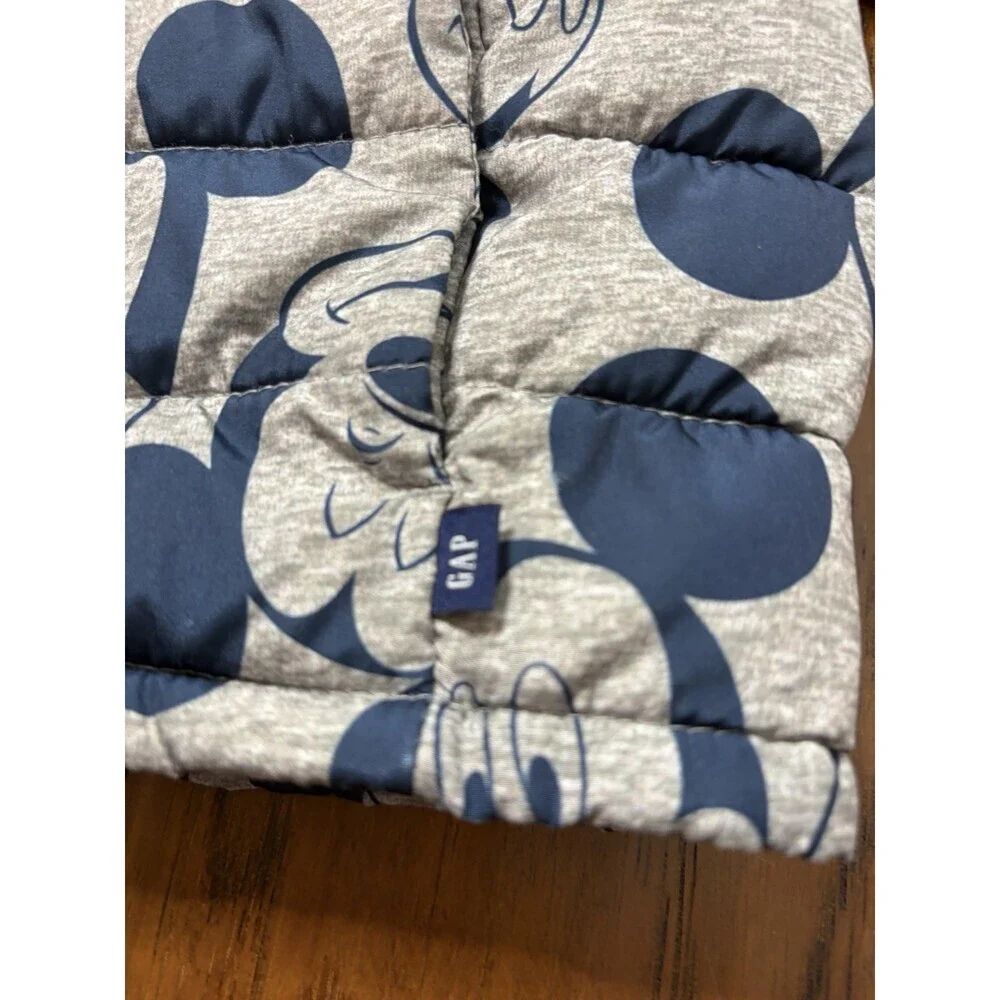 Baby Gap & Disney Mickey Mouse Puffer Jacket - 4 years Gray/Blue Primaloft EUC